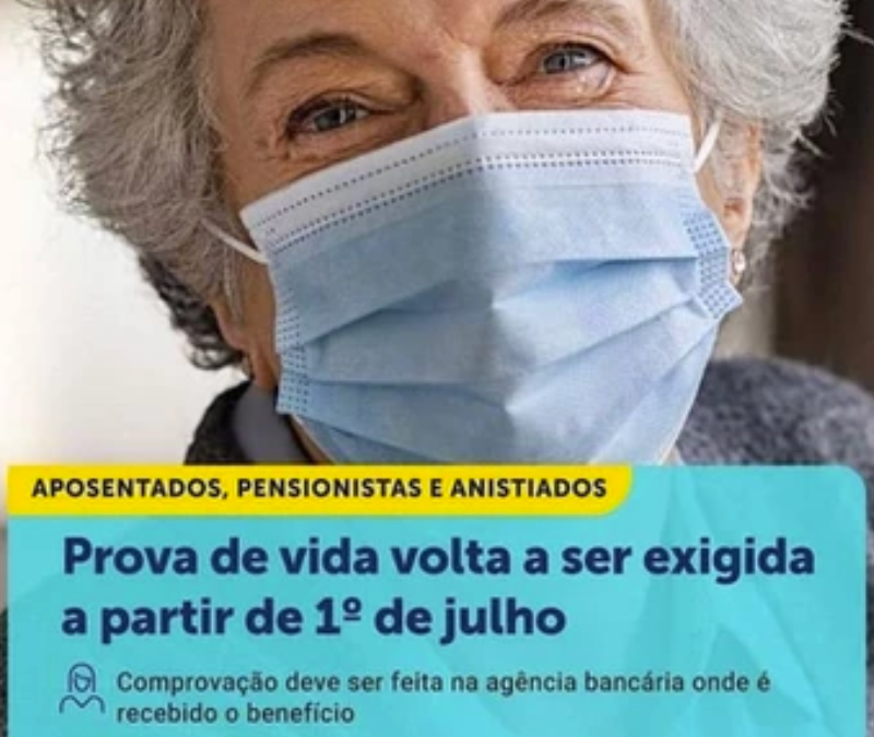 Prova de vida dos aposentados, pensionistas e anistiados políticos